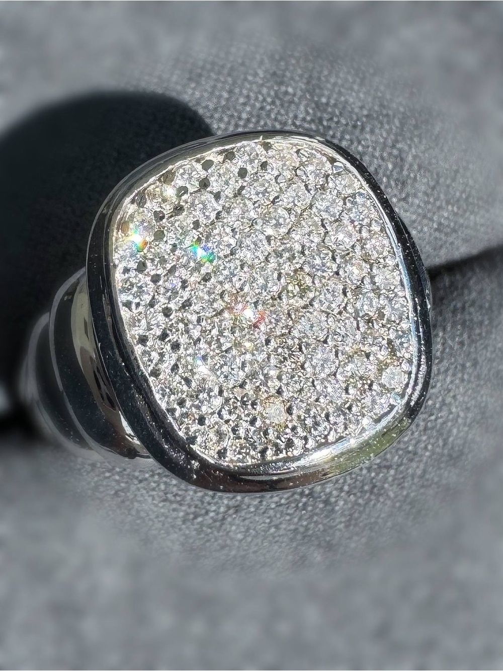 Vintage 18k white gold David Yurman Noblesse 0.8CTW Pave Natural Diamond cable - Picture 4 of 10